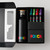  Posca Paint Marker 4 Fine & 4 Medium Assorted Colours + Water Bottle Pack 