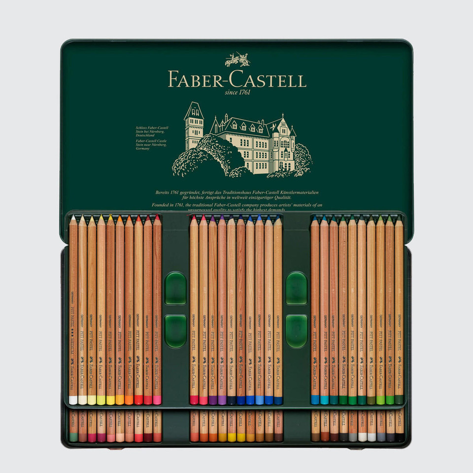 Faber Castell Pitt Pastel Pencils Tin Of 60