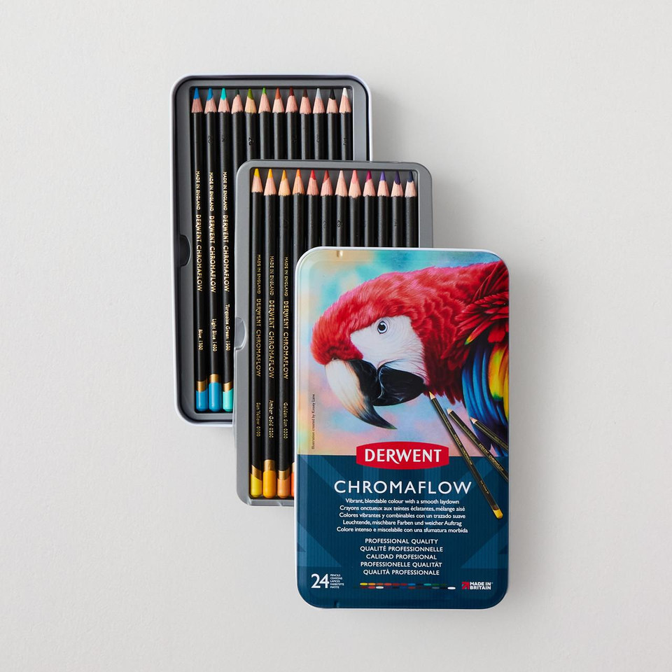 Derwent Chromaflow Tin Assorted Colours Set of 24
