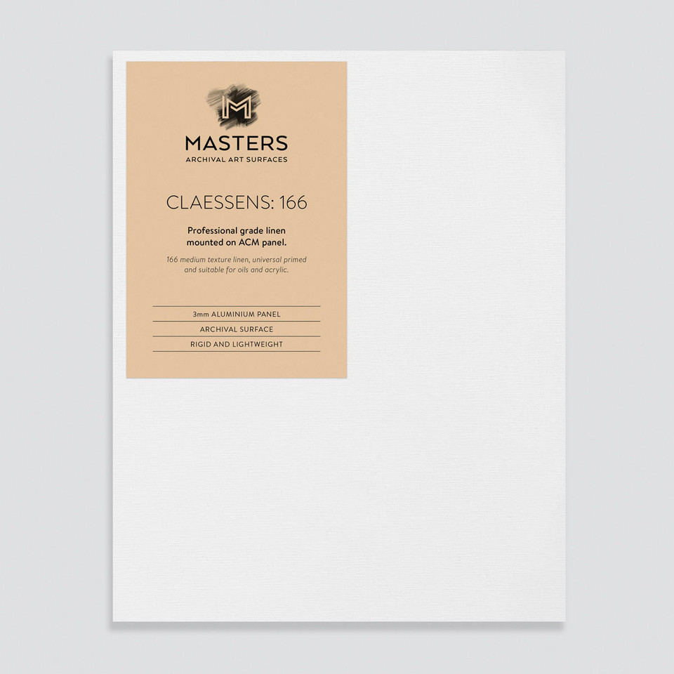 Masters Art Surfaces Claessens 166 Linen Canvas Panel White