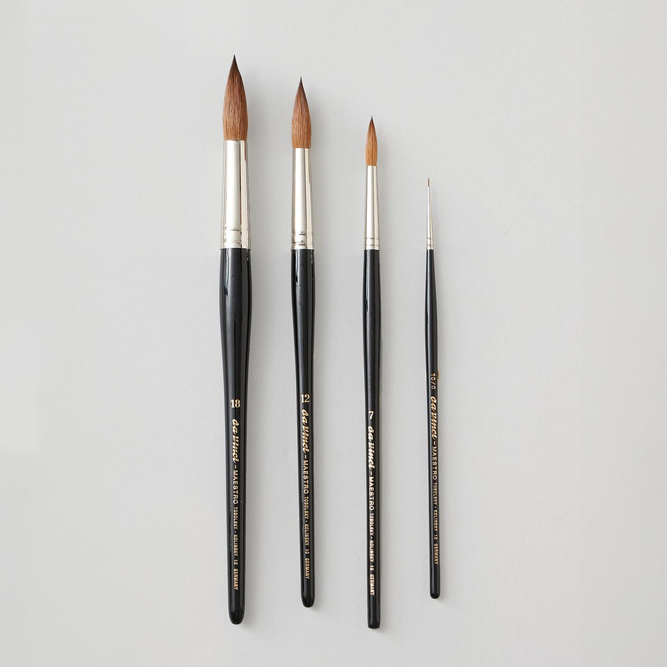 Da Vinci Maestro Kolinsky Sable Watercolour Round Brush Series 10 Extra Fine Point
