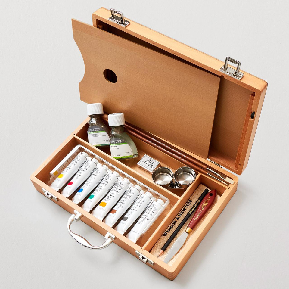 Winsor & Newton Artists' Oil Colour Wooden Box Set