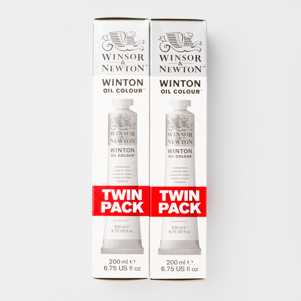 Winsor & Newton Winton Titanium White Oil Colour 200ml Double Pack