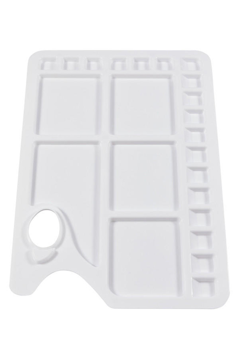 Jakar White Plastic Palette 23 wells rectangular 34 x 23.5cm