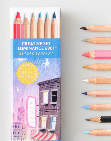 Caran D'ache Luminance 6901 x Oliver Jeffers: Special Edition Creative Set Assorted Colours Set of 10