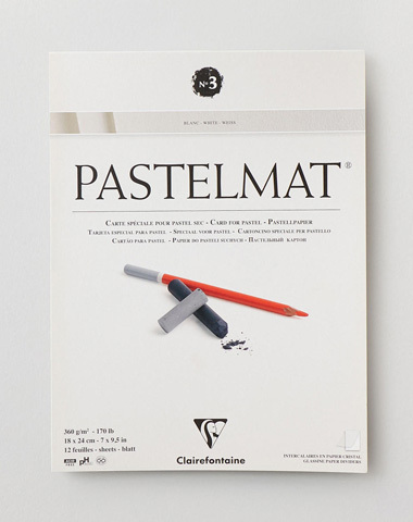 Clairefontaine Pastelmat Pastel Paper 12 Sheets 360gsm White
