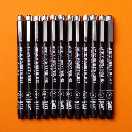 40% OFF CASS ART BLACK FINELINERS