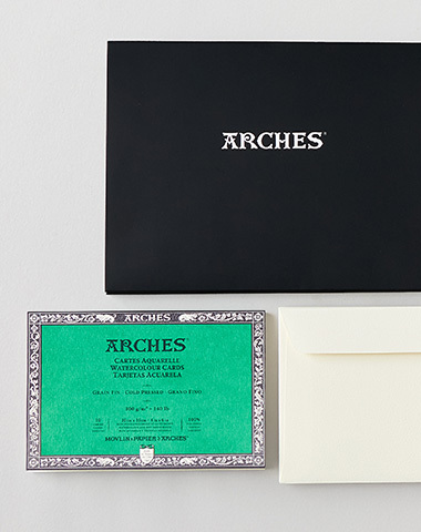 Arches Aquarelle Watercolour Block 300gsm NOT (Cold Pressed) 10 x 15cm + 10 Envelopes 11 x 16cm