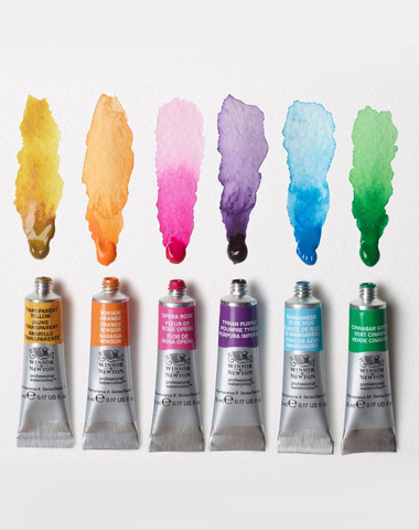 Winsor & Newton Professional Watercolour 5ml Set of 6 Vibrant Colours 