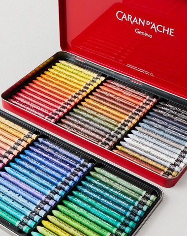Caran D'ache Neocolor II Aquarelle Water-Soluble Wax Pastel Assorted Colours Set of 84