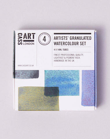 Cass Art Artists' Granulated Watercolour 14ml Set of 4