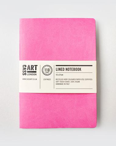 Cass Art 40th Anniversary Edition Softbound Opera Rose Lined A5 Notebook 110gsm 128 Pages