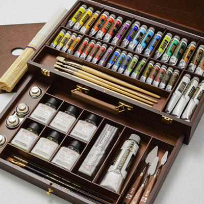 Deluxe Art Kit in Portable Wooden Case With Colored Pencils, Painting, Kids Art  Set for Beginners -  Denmark