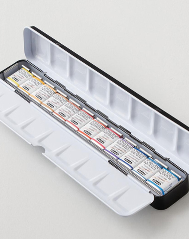 Schmincke Horadam Aquarell 'Hazel Soan' Metal Tin Half Pan Assorted Colours Set of 12