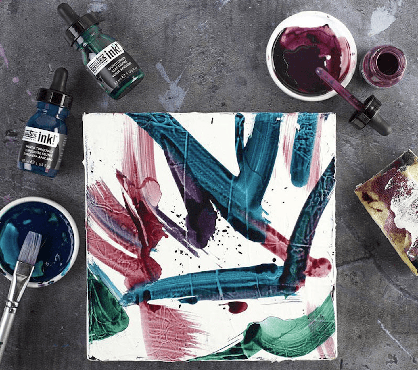 Liquitex inks in action