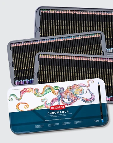 Derwent Chromaqua Watercolour Pencil Tin Set of 150