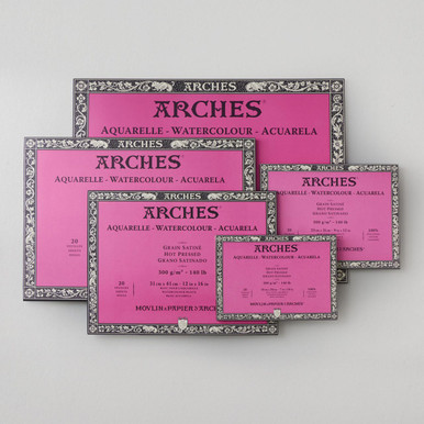 ARCHES Bloc Enc 4L 46x61 20H aquarel 100% fijn 300g wit