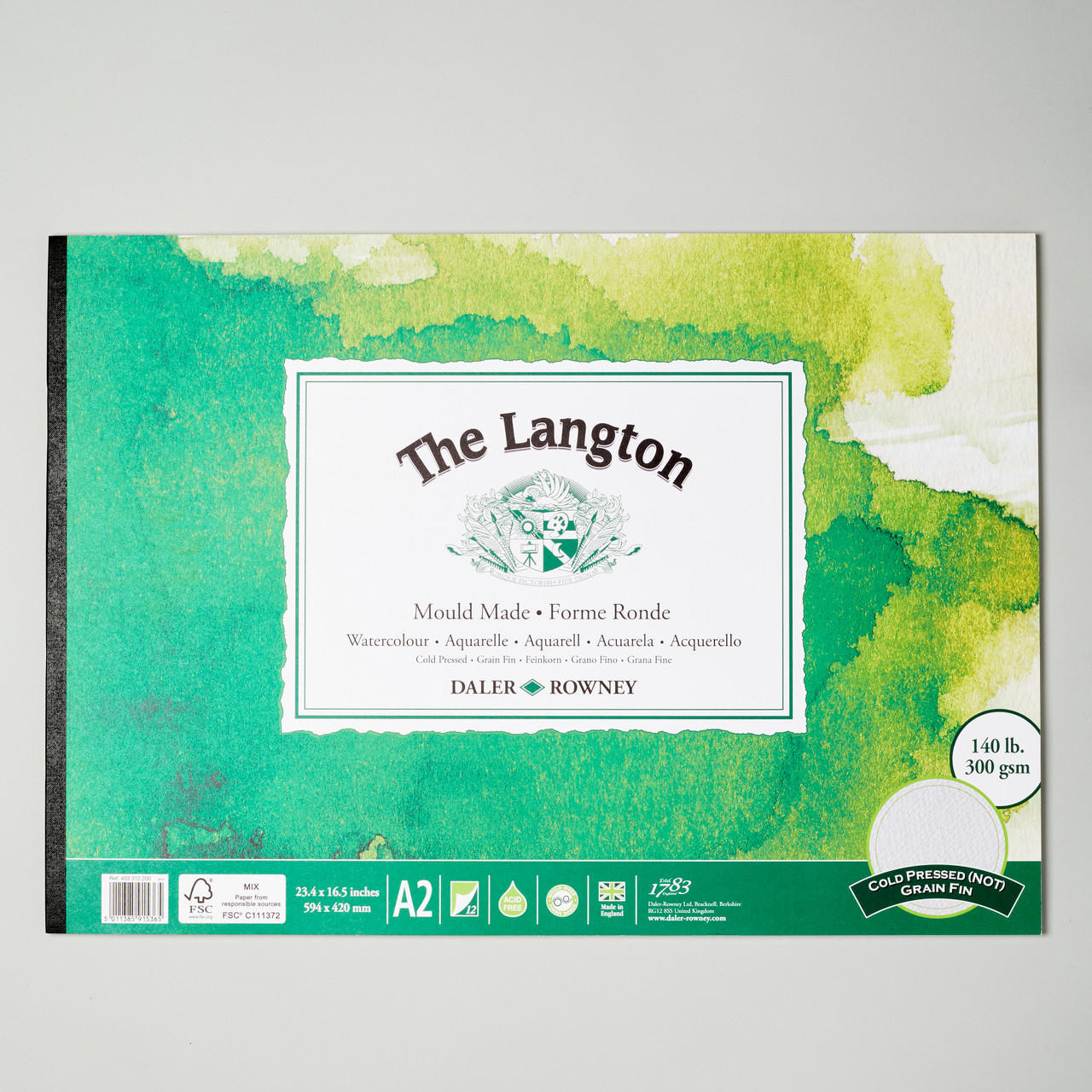 The Langton Daler Rowney Langton Watercolour Pad 300gsm 12 sheets Not A2