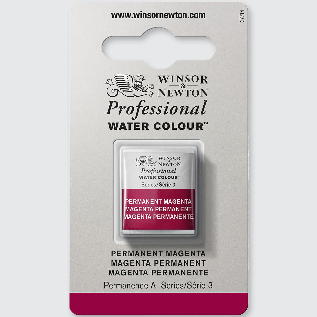 Winsor & Newton Professional Water Colour Half Pan Permanent Magenta