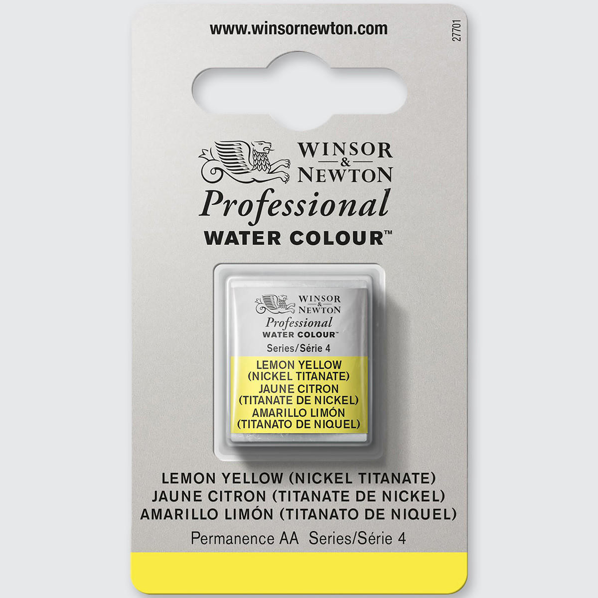 Winsor & Newton Professional Water Colour Half Pan Lemon Yellow (Nickel Titanate)