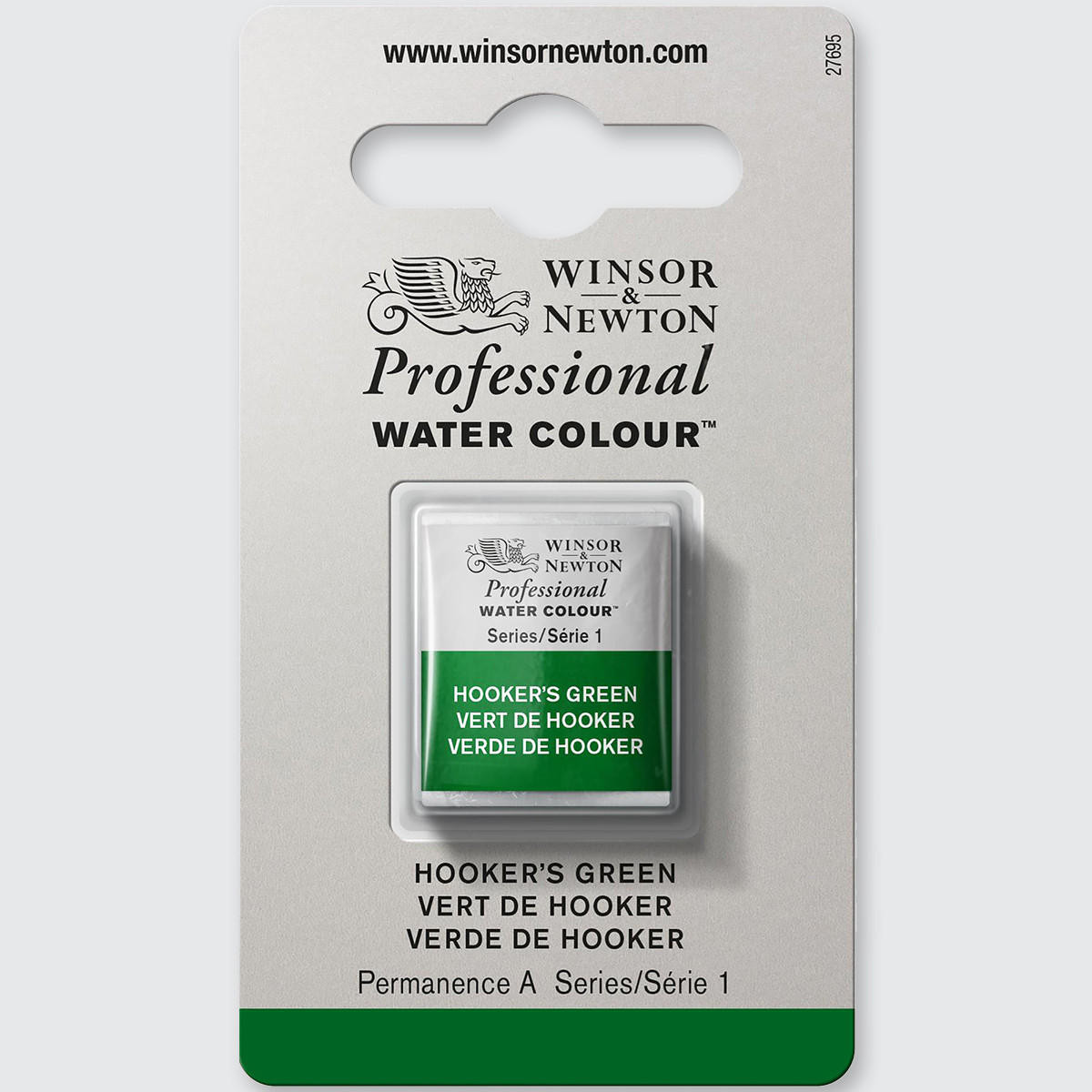 Winsor & Newton Professional Water Colour Half Pan Hooker’s Green