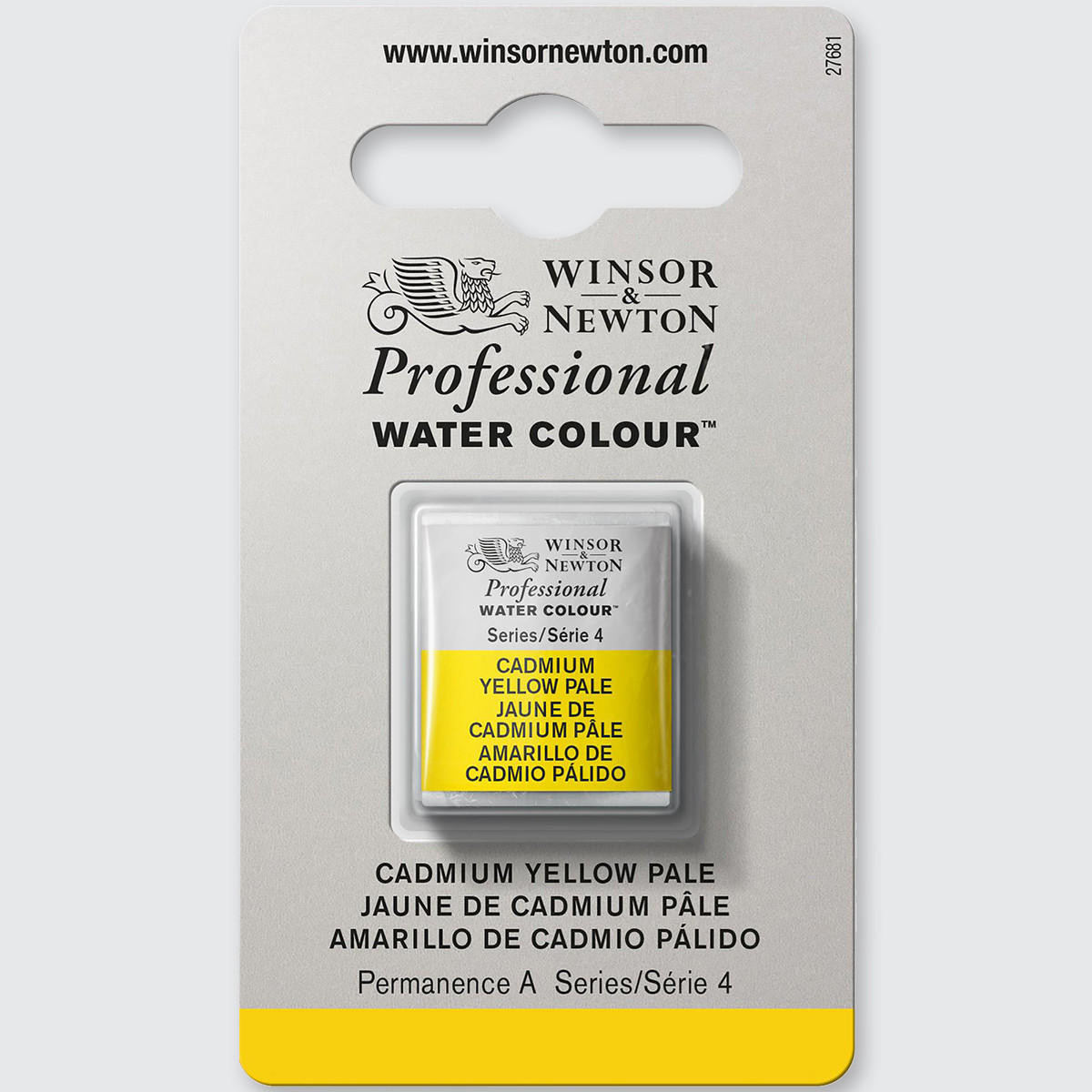 Winsor & Newton Professional Water Colour Half Pan Cadmium Yellow Pale