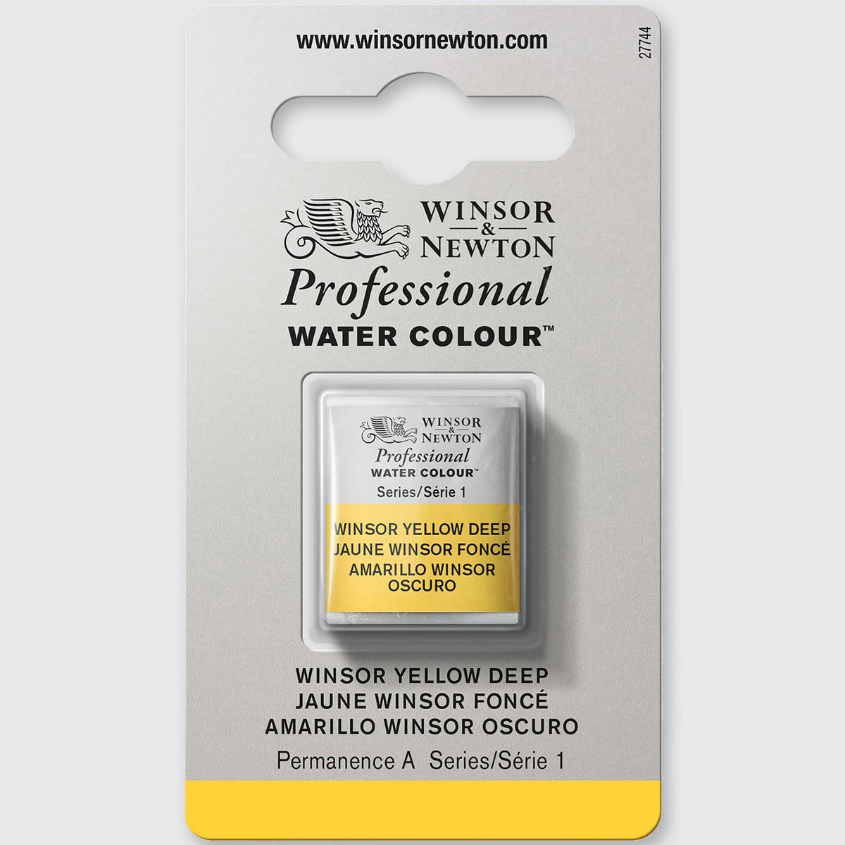 Winsor & Newton Professional Water Colour Half Pan Winsor Yellow Deep