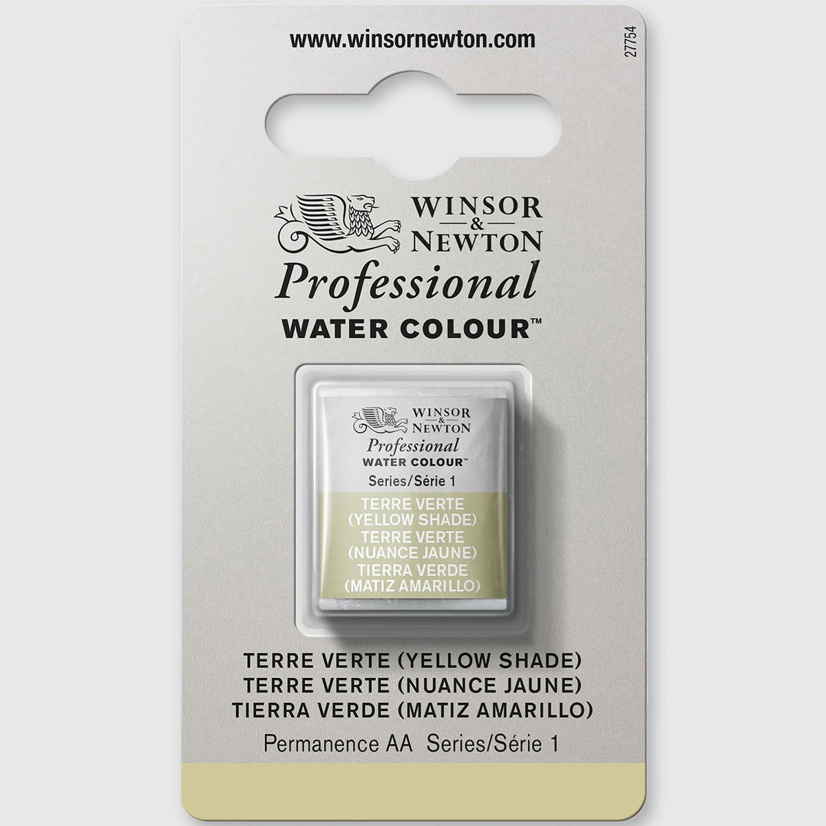Winsor & Newton Professional Water Colour Half Pan Terre Verte (Yellow Shade)