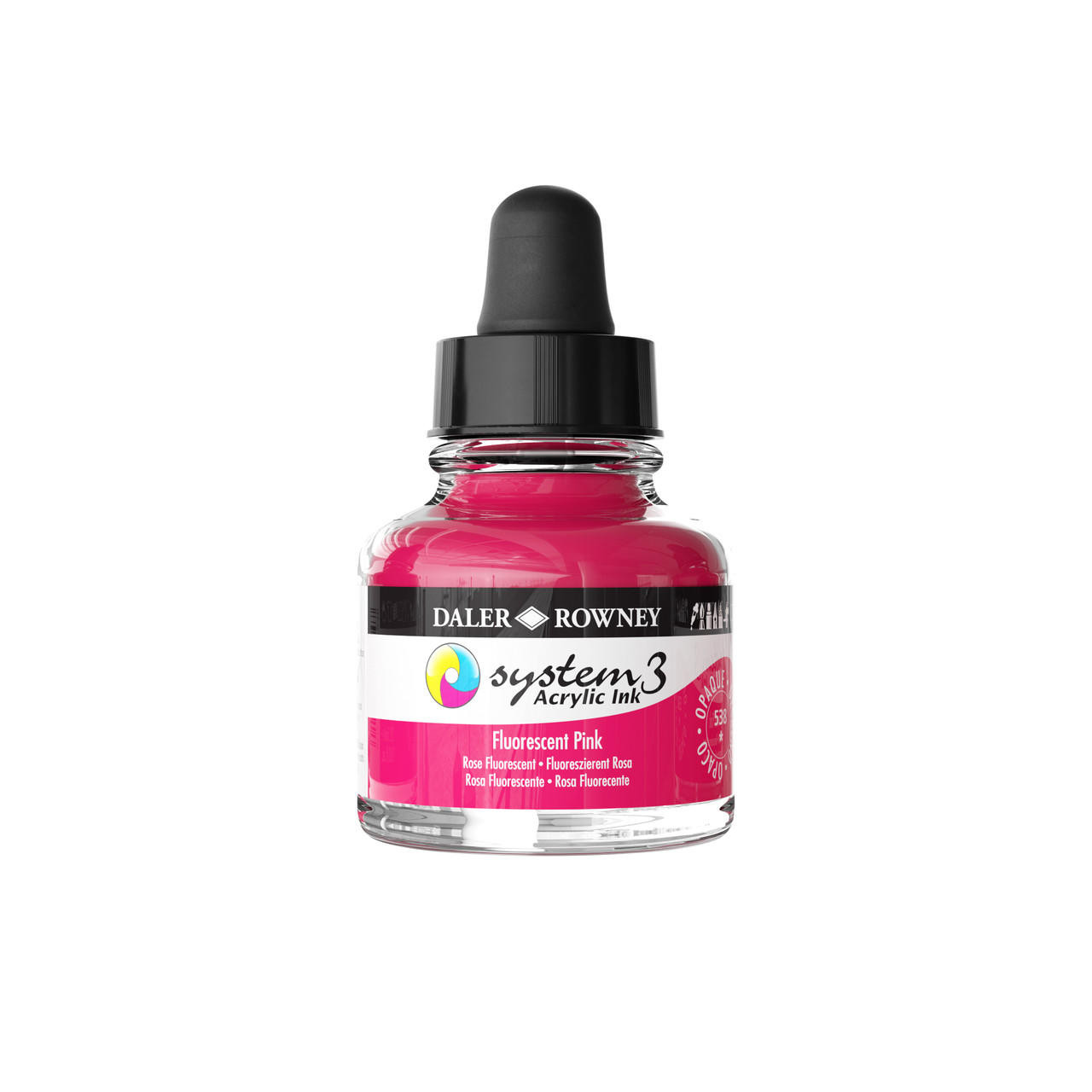 Daler Rowney System 3 Inks 29.5ml Fluorescent Pink