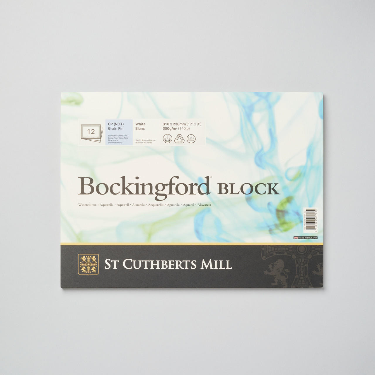 Bockingford Watercolour Paper Block Cold Pressed 300gsm 12 Sheets 12 x 9 inches