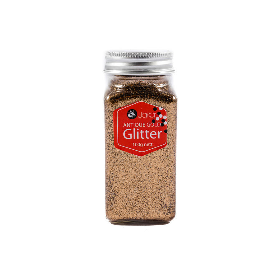 Jakar Glitter Jar 100g 100g Antique Gold