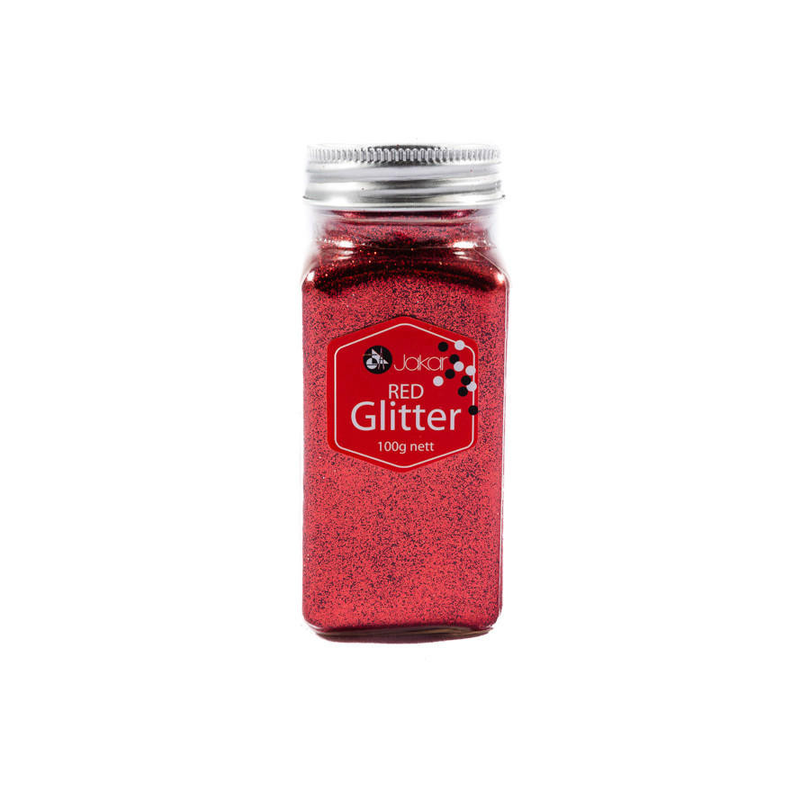 Jakar Glitter Jar 100g 100g Red