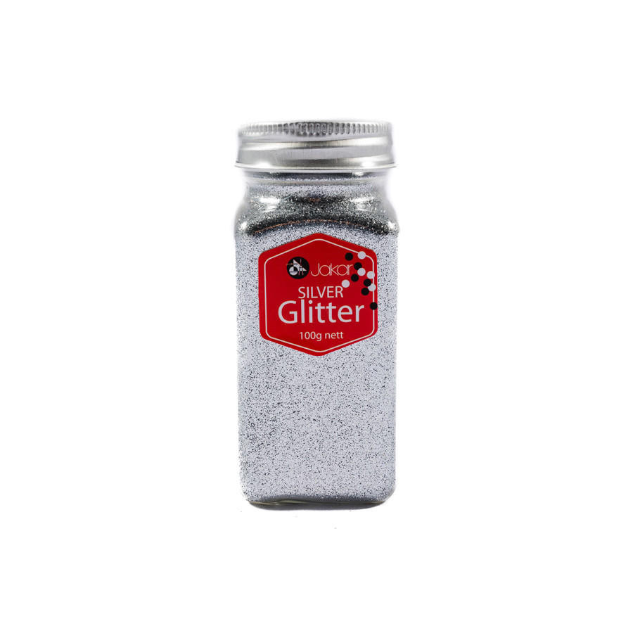 Jakar Glitter Jar 100g 100g Silver