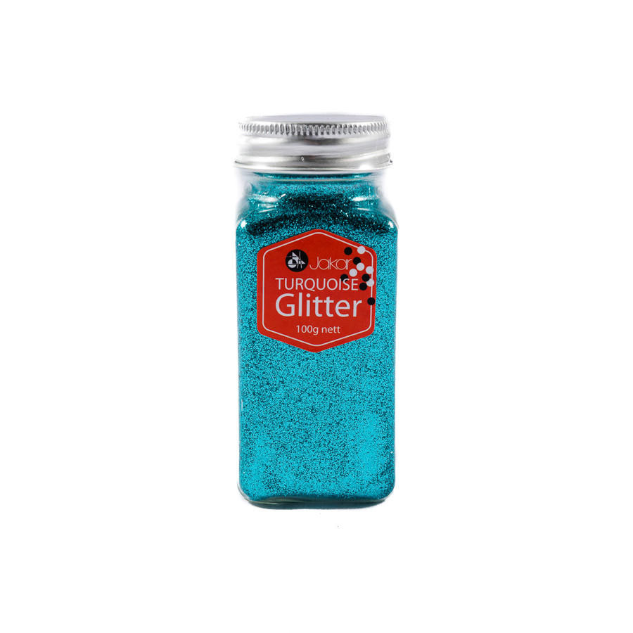 Jakar Glitter Jar 100g 100g Turquoise
