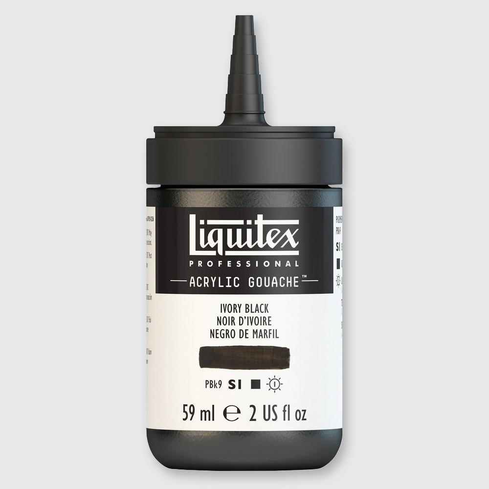 Liquitex Professional Acrylic Gouache Paint 59ml Ivory Black