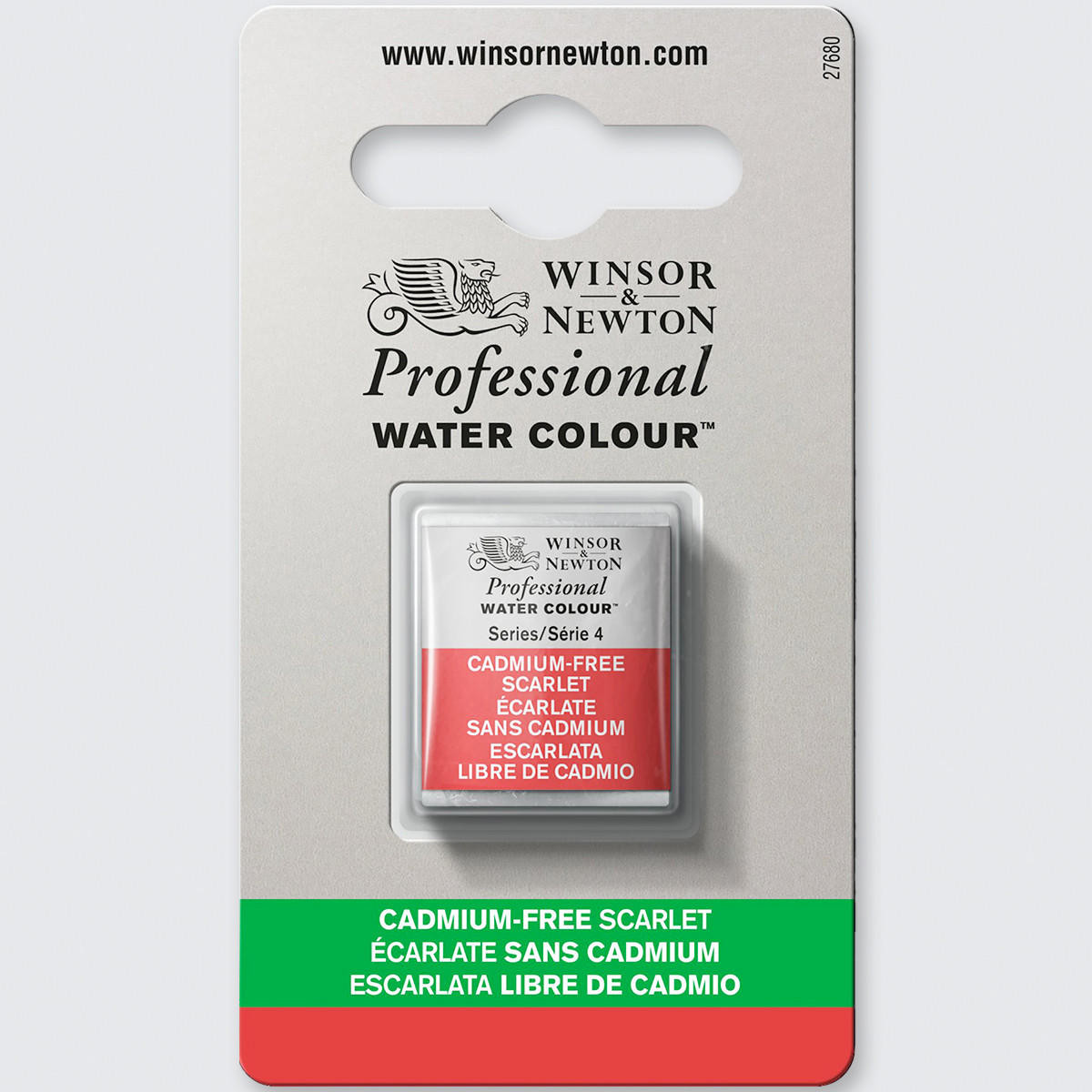 Winsor & Newton Professional Water Colour Half Pan Cadmium-Free Scarlet