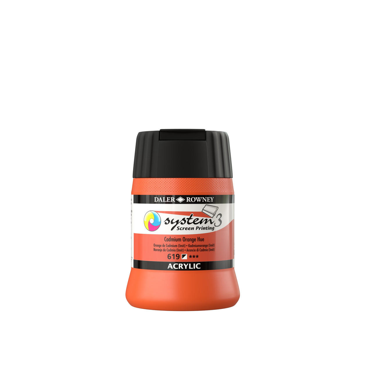 Daler Rowney System 3 Screen Printing Colour 250ml Cadmium Orange (Hue)