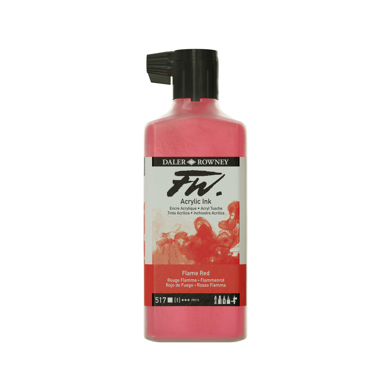 Daler Rowney FW Acrylic Artist Ink 180ml Flame Red