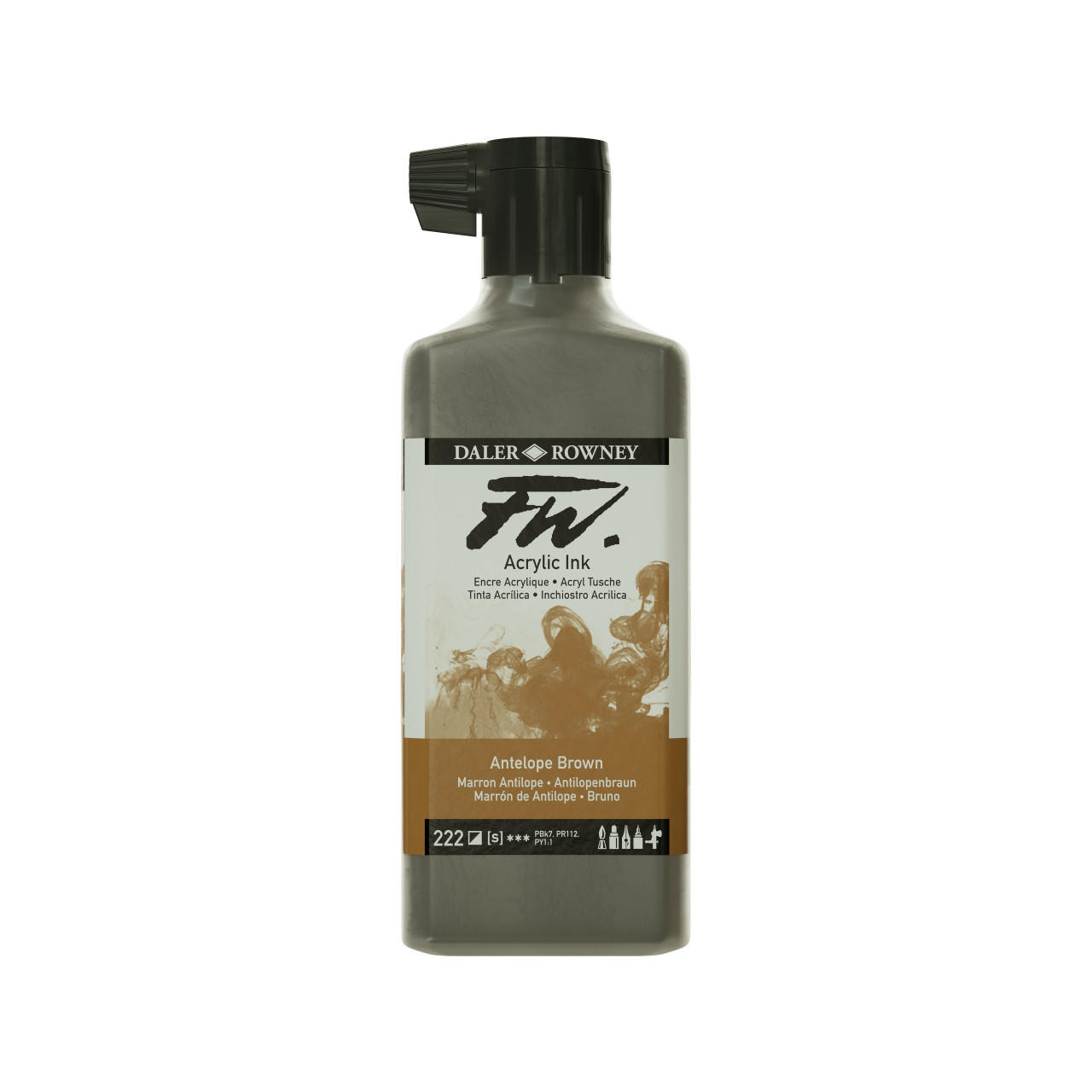 Daler Rowney FW Acrylic Artist Ink 180ml Antelope Brown