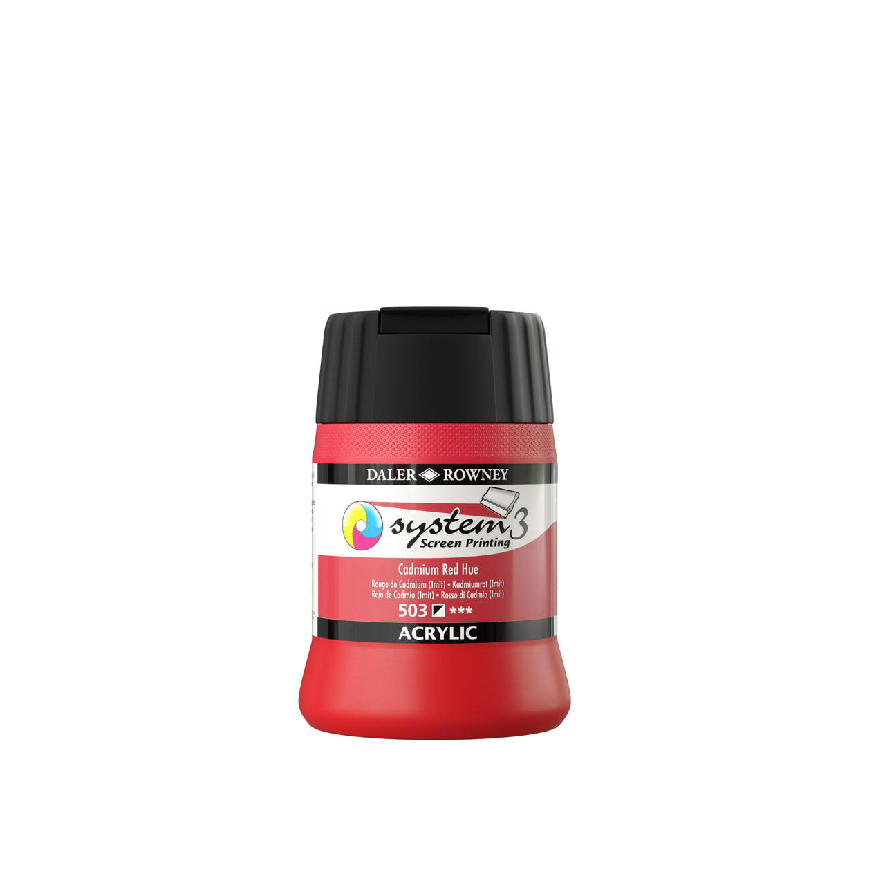 Daler Rowney System 3 Screen Printing Colour 250ml Cadmium Red (Hue)