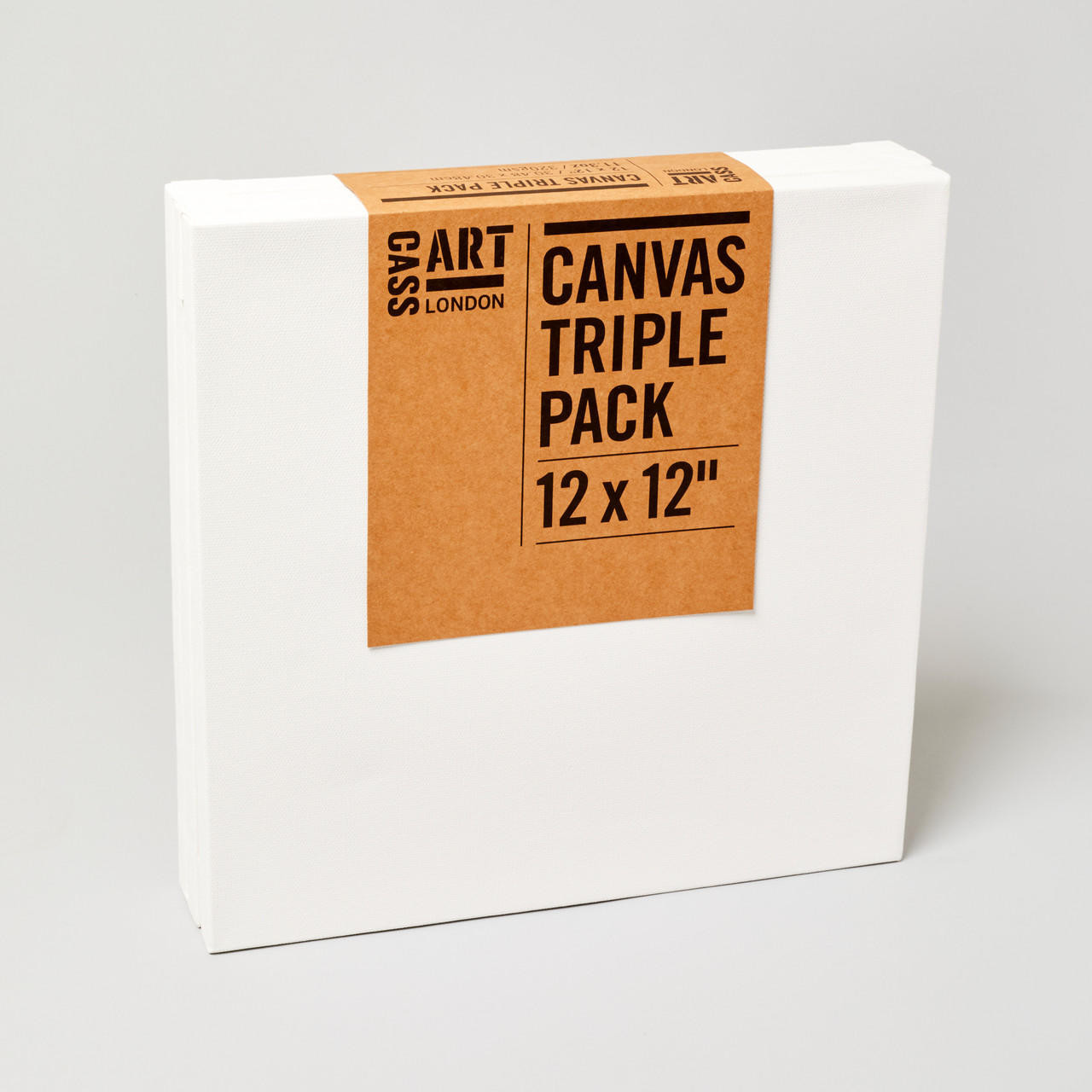 Cass Art Cotton Canvas 19mm Triple Pack 12 x 12 inches
