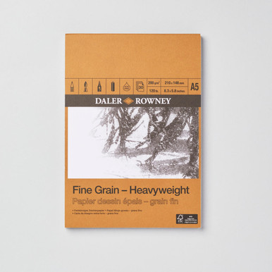 Daler-Rowney Eco Fine Grain Heavyweight Drawing Pad - 200gsm - A5 main image 0
