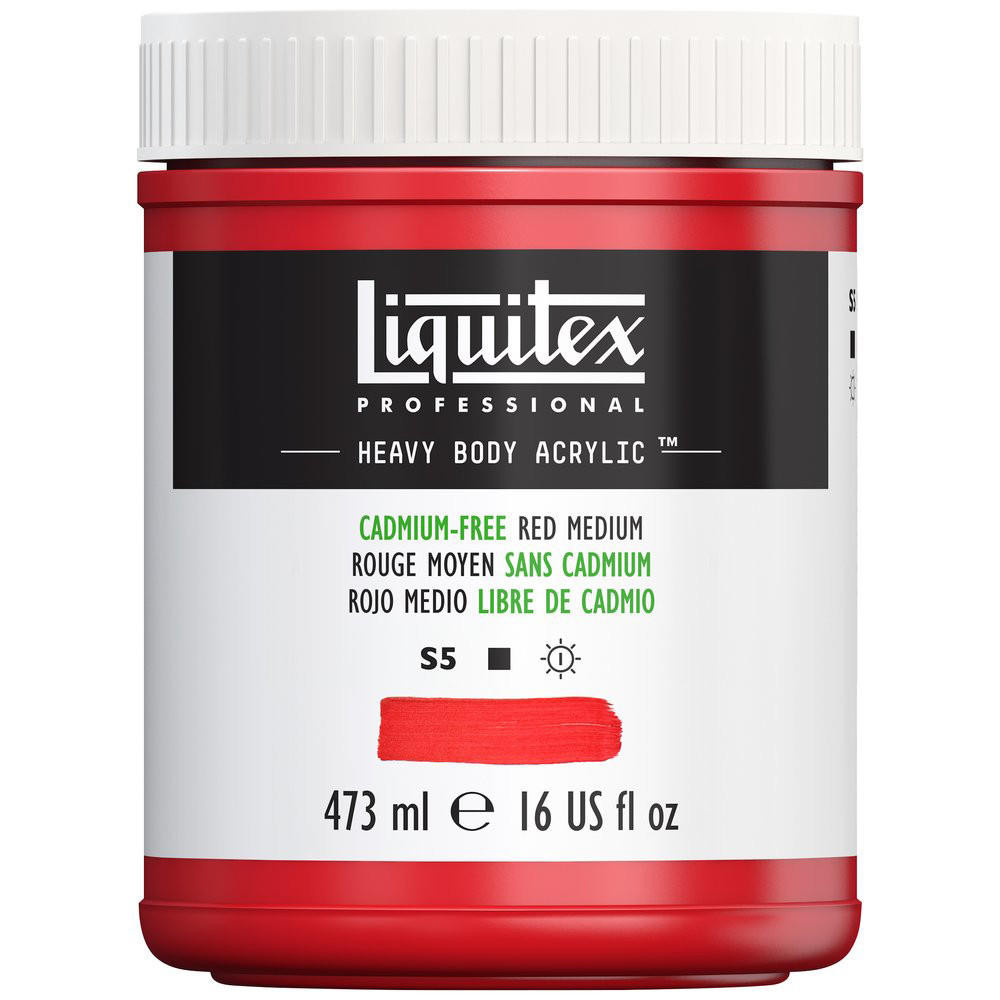 Liquitex Heavy Body Acrylic 473ml 894 Cadmium-Free Red Medium