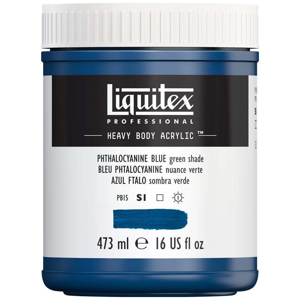 Liquitex Heavy Body Acrylic 473ml 316 Phthalocyanine Blue Green Shade