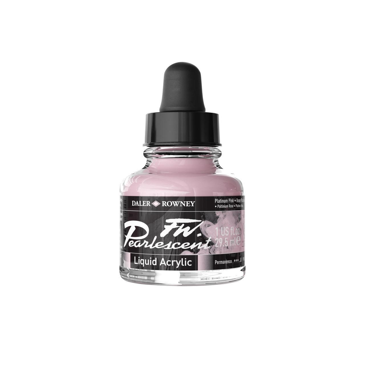 Daler Rowney FW Acrylic Artist Ink 29.5ml Pearlescent Platinum Pink