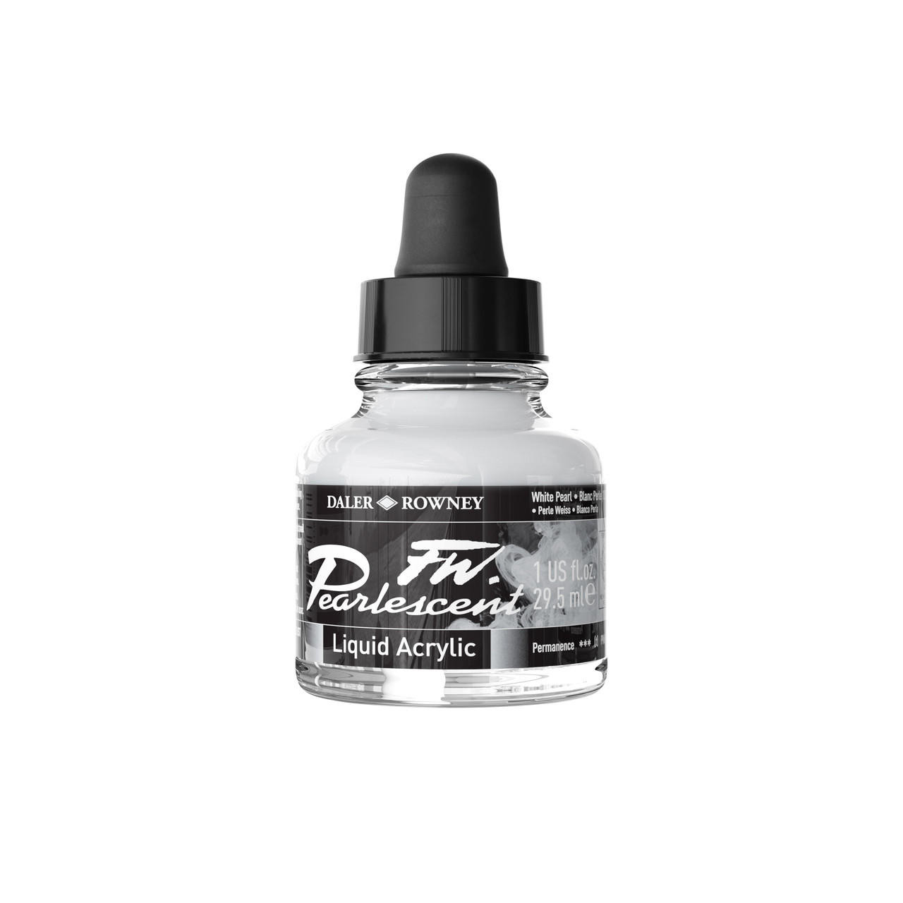 Daler Rowney FW Acrylic Artist Ink 29.5ml Pearlescent White Pearl