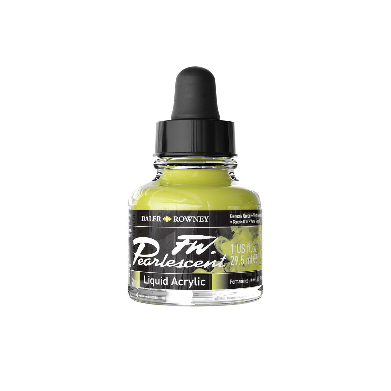 Daler Rowney FW Acrylic Artist Ink 29.5ml Pearlescent Genesis Green