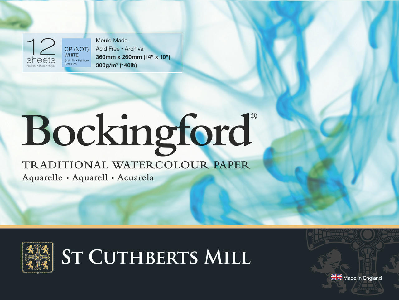 Bockingford Glued Pad 300gsm NOT 14x10"