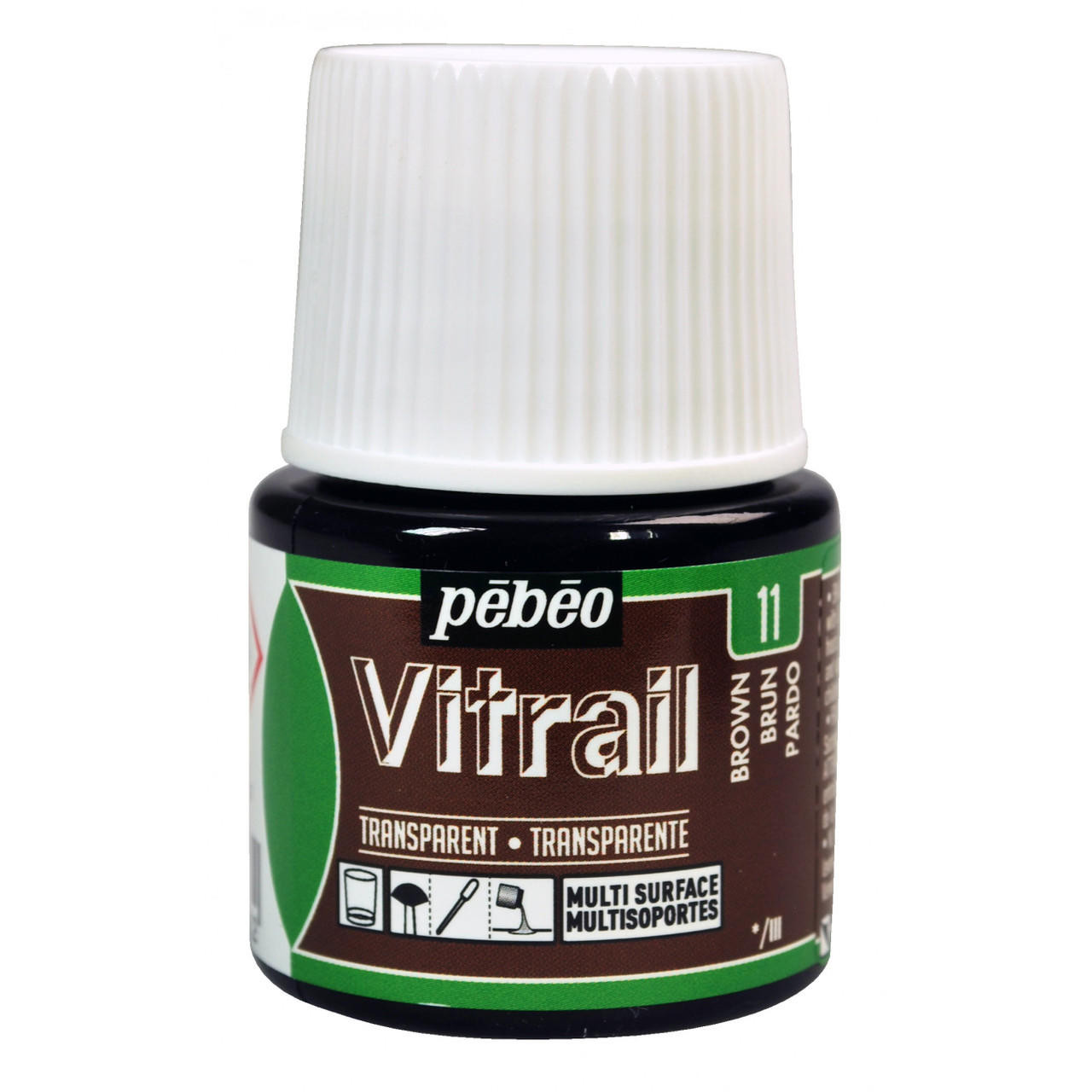 Pebeo Vitrail Glass Paint 45ml 45ml Brown 11