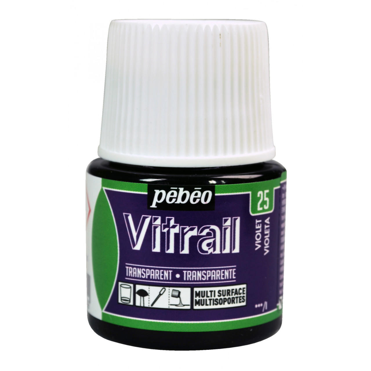 Pebeo Vitrail Glass Paint 45ml 45ml Violet 25